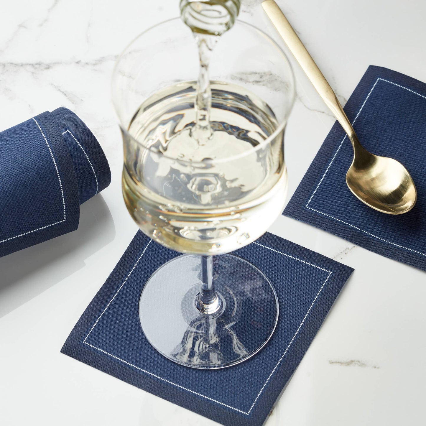 Petrol Blue Cocktail Napkin Roll