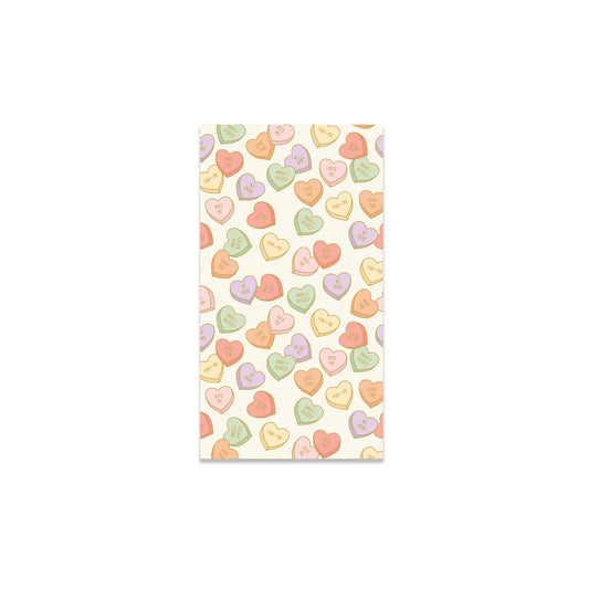 Conversation Hearts Paper Guest Towel