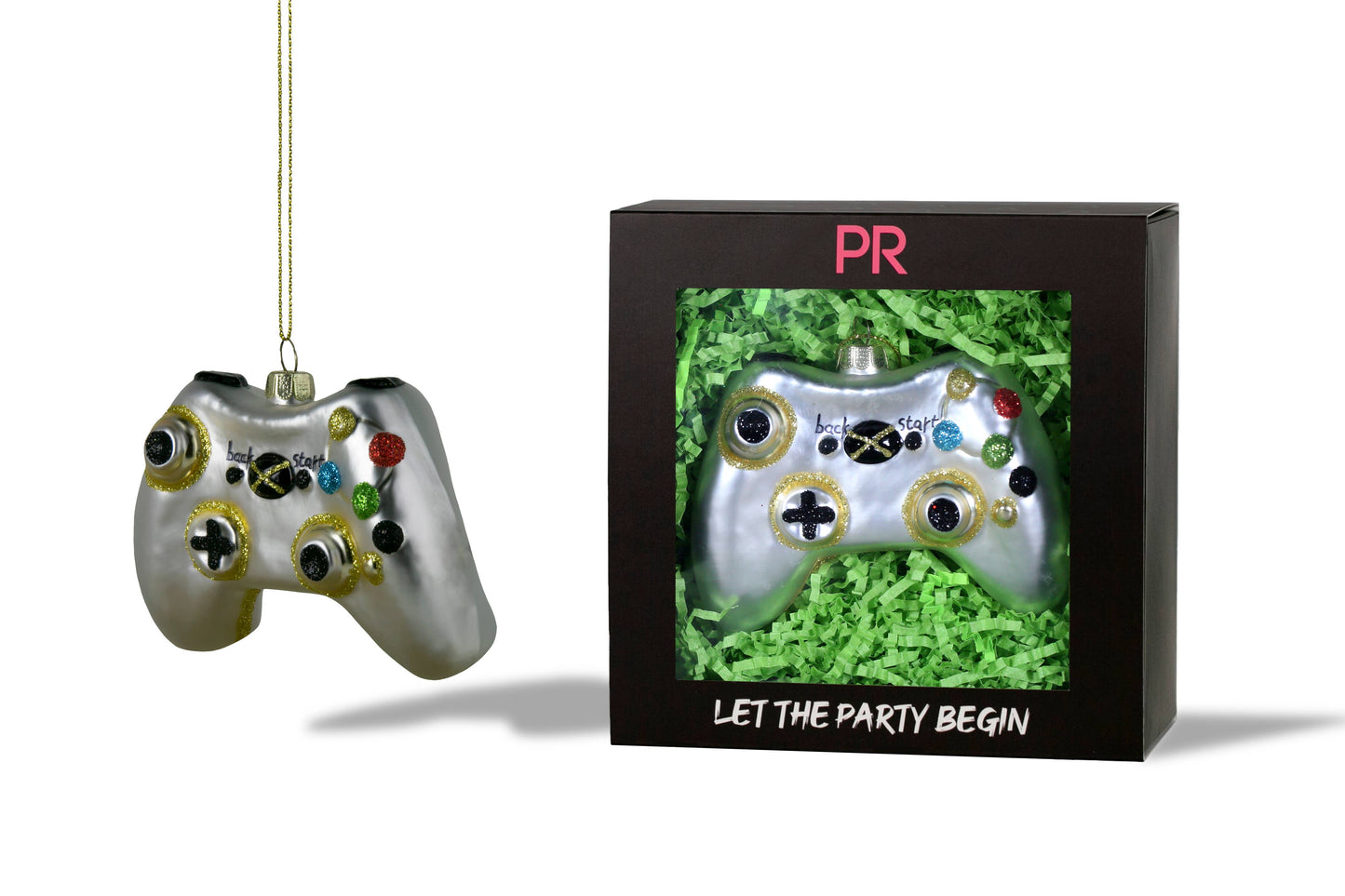 Video Game Controller Glass Ornament